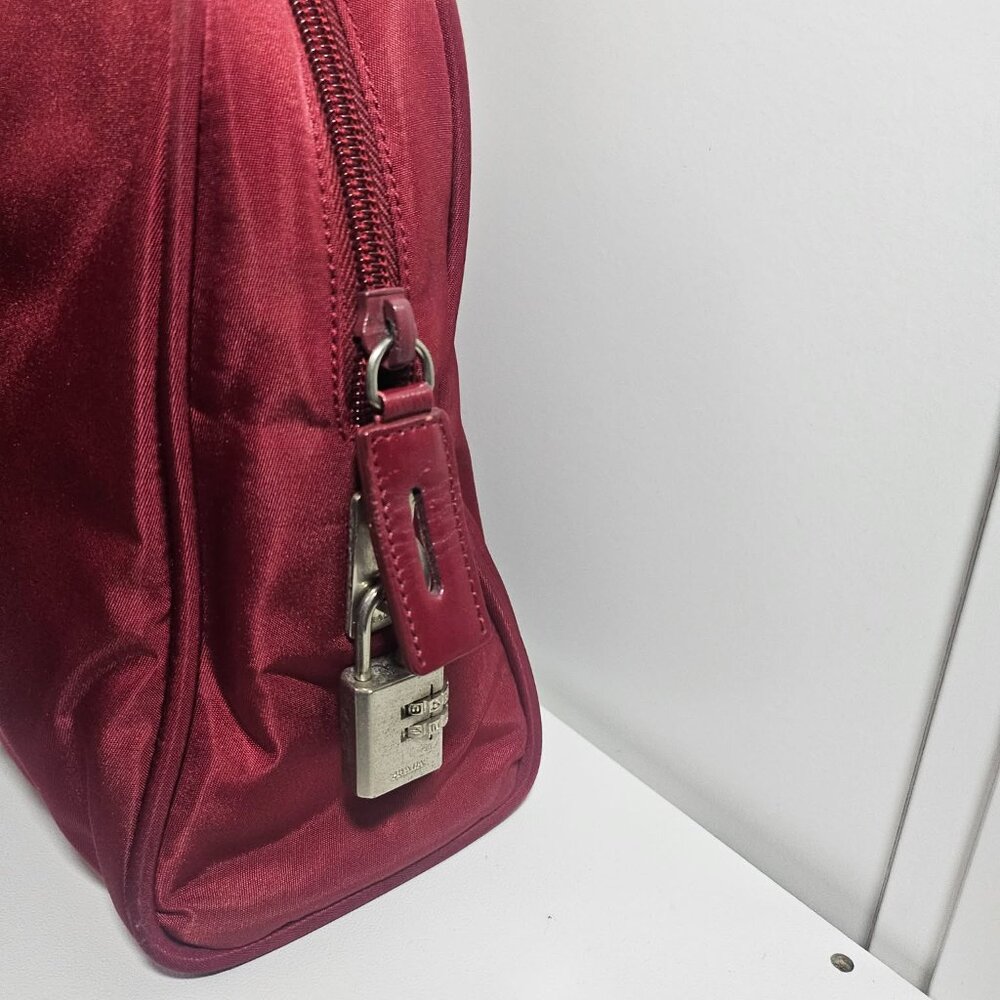 🔥PRADA designer nylon dark red handbag. - Picture 4 of 7